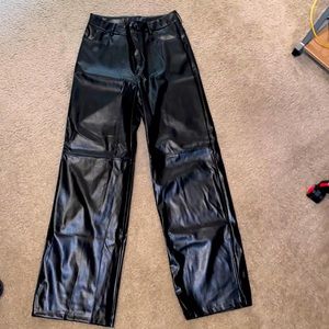 Shuyun Faux Leather Pants size Large